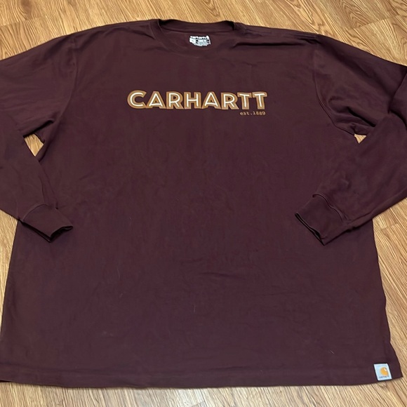 Carhartt Other - CARHARTT Men's Loose Fit Long Sleeve Burgundy Graphic Tee Shirt XL